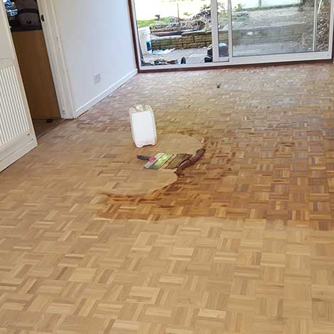 Wood floor scratch repairs